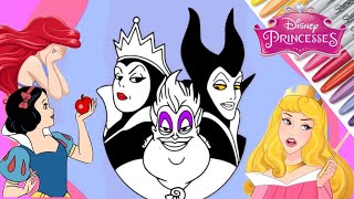 Colora Le Regine Cattive Delle 👸 Disney  Color The Evil Queens [upl. by Nnednarb]