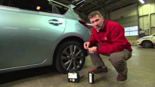 Toyota how to  Use a tyre repair kit [upl. by Areval]