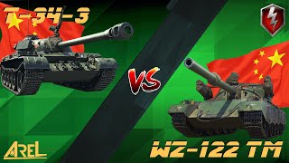 T343 vs WZ122 TM  WoT Blitz  quick comparison and gameplay [upl. by Aratas]