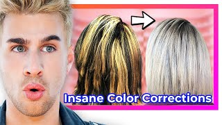 Hairdresser Reacts To Insane Color Corrections [upl. by Dominique]