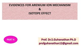 Evidences for Arenium ion mechanism  Isotope effect  English explanation [upl. by Chevalier397]