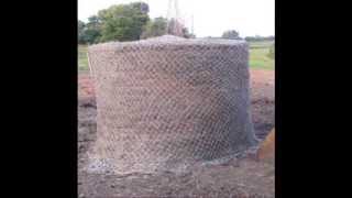 Make your own round bale hay net as a horse feeder [upl. by Aiyn847]