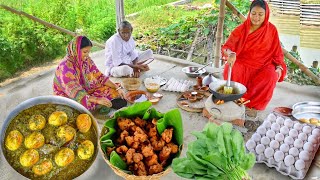 পালংশাক দিয়ে ডিমের এই রেসিপি একবার খেলে বাড়িতে বারবার বানাবেন সাথে চিকেন পাকোড়াegg curry [upl. by Anayia397]