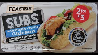 Feasters SUBS  Southern Fried Chicken  Taste Test Review [upl. by Solrak499]