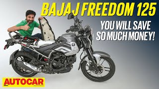 Bajaj Freedom 125 CNG review  Mileage running cost performance  ​⁠autocarindia1 [upl. by Kevina]