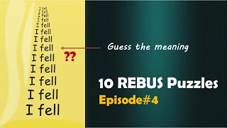 Can you solve them   10 REBUS Puzzles Episode 4 [upl. by Anor]