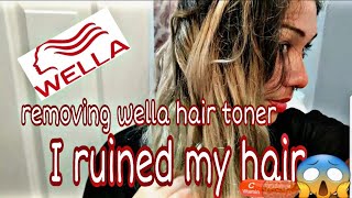 Removing Wella hair toner with vitamin C my hair turned Orange 😱 [upl. by Anon222]