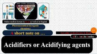 Acidifiers  Acidifying Agent  Dil Hydrochloric acid  Ammonium chloride  In Hindi [upl. by Burrell]