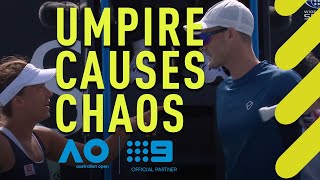 Umpires decision sparks chaos at the Australian Open  Wide World of Sports [upl. by Sato]