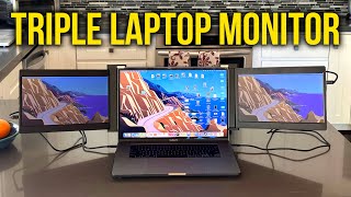 Limink TriView S11 Laptop Triple Monitor Setup Review and Unboxing [upl. by Adliwa875]