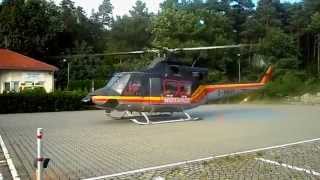 Rettungshubschrauber Christoph Berlin DHHVV Start Klinik Hennigsdorf [upl. by Bryanty210]