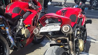 Ducati Streetfighter V4S 2023 Akrapovic Double Barrel Fullsystem Titanium Exhaust 🔥 w DB killer [upl. by Rhoades]