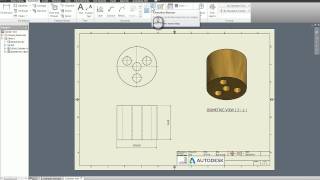 Creating Technical Drawings in Autodesk Inventor Tutorial [upl. by Lenore]