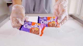 Cadbury DAIRYMILK CRISPELLO ICE CREAM ROLLS  SATISFYING ASMR [upl. by Ojyram]