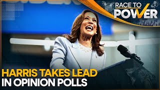 US Elections Polls show Harris moving ahead of Donald Trump in 2024 US election  Race To Power [upl. by Ainer]