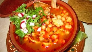 COMO HACER POZOLE ROJO DE POLLO A MI ESTILO  Recetas Aleliamada [upl. by Ruel766]