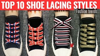 Top 10 Shoes lace styles  Shoes less style  Shoe lacing styles P311023 shoelaces lacing [upl. by Elacsap]