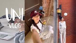 ENG大学でまったり過ごす日常VLOG📚🐰大学おすすめスポット MUSINSAモンスターセールunboxing l 母とデート🎧 [upl. by Sauncho473]