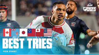 Terrific tryscoring  Pool Stages BEST tries  Pacific Nations Cup 2024 [upl. by Arraeic]