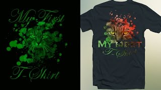 How To Design a Tshirt Graphic  Photoshop Tutorial [upl. by Girardo]