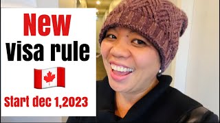 NEW VISA RULE CANADA start December 12023 Good news 🇨🇦 sarah buyucan [upl. by Ayekram]