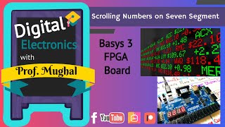 29 How to scroll numbers on seven segment ➠ Basys 3 FPGA Board  Verilog HDL [upl. by Glennie236]