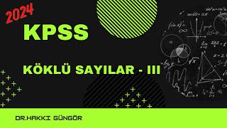 KPSS ÇIKMIŞ KÖKLÜ SAYILAR 2021 Sonrası SORULARI [upl. by Virginie]