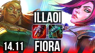 ILLAOI vs FIORA TOP  824 600 games Rank 13 Illaoi  KR Challenger  1411 [upl. by Moreno]