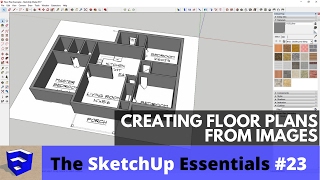 Creating Floor Plans from Images in SketchUp  The SketchUp Essentials 23 [upl. by Tolley563]