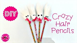 DIY CRAZY HAIR PENCILS SO FUN [upl. by Ikkiv25]