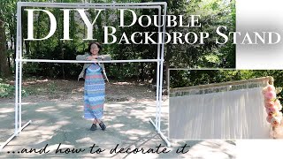 Super Easy DIY Backdrop Stand  UNDER 15 [upl. by Llerrehc]