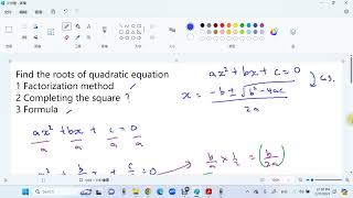 C2 Derive Quadratic Formula using completing the square [upl. by Boaten]