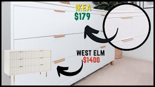 IKEA HACK  WEST ELM INSPIRED FLUTED DRESSER [upl. by Tisman82]