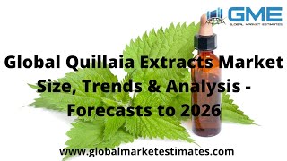 Global Quillaia Extracts Market Size Trends and Analysis  Forecasts To 2026 [upl. by Namyh]