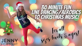 30 minute FUN line dancingaerobics to CHRISTMAS MUSIC [upl. by Scarito]