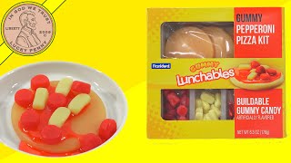 Lunchables Gummy Pepperoni Pizza Kit Buildable Gummy Candy [upl. by Nodyroc926]