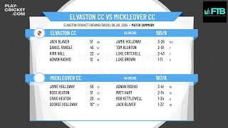 Elvaston CC 2nd XI v Mickleover CC 2nd XI [upl. by Yoshio]