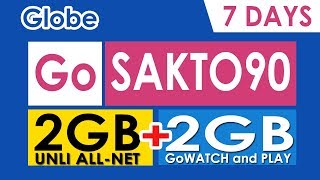 How to Register Globe GoSAKTO90 Promo 2GB Data for 7 Days [upl. by Yeldahc]