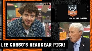 Lee Corsos headgear pick for Notre Dame vs Ohio State with Jack Harlow  College GameDay [upl. by Vacuva]