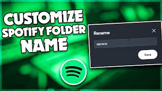 How to customize Spotify folder name  TECH ON [upl. by Aicirpac]