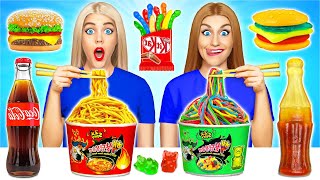 Gummy Food vs Real Food Challenge by Multi DO Food Challenge [upl. by Acinorev]