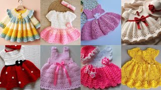 Crochet Frock For Girl 03 YearCrochet Baby Clothes New Design 2024 [upl. by Calista]