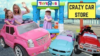 Addy Runs Errands at Mayas Pretend Drive Thru  Crazy Car Store [upl. by Beutler]