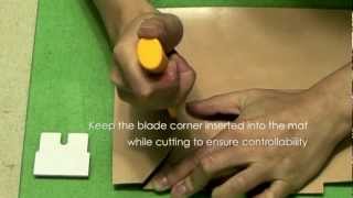 Olfa BTC1 Japanese Leather Knife and Professional Cutting Mat for Leathercraft [upl. by Bledsoe]