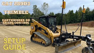 Cat GB124 Grader with Trimble Earthworks Go Grade Control [upl. by Popele]