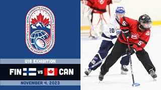 2023 World Ringette World Championships ⭕ U18 Exhibition Canada White vs Finland Nov 4 2023 [upl. by Narag977]