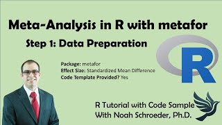 MetaAnalysis in R with metafor  Data Preparation How To Series with SMD effect size [upl. by Robina]