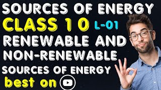 renewable and nonrenewable resources of energy  sources of energy class 10 [upl. by Aihsemak]