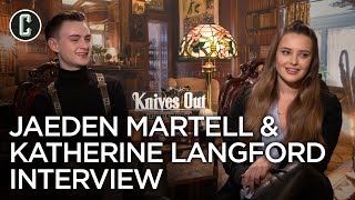 Knives Out Katherine Langford and Jaeden Martell Interview [upl. by Ittocs]