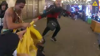 Shocking footage Police body cam shows attack on NYPD officers in Times Square [upl. by Atinaj340]